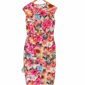 New York & Company Floral Bodycon Dress. S